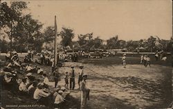 Parade, Baseball Game Postcard