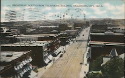 Broadway, South from Telephone Building Postcard