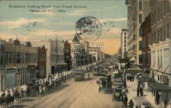 Broadway looking North from Grand Avenue Postcard