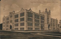 High School Building Postcard