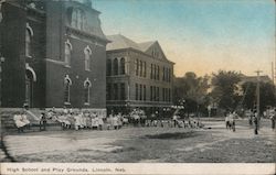 High School and Play Grounds Lincoln, NE Postcard Postcard Postcard