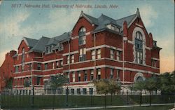 Nebraska Hall, University of Nebraska Postcard