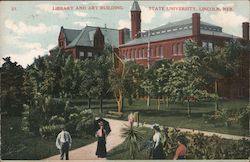 Library and Art building State University, Lincoln, NE Postcard