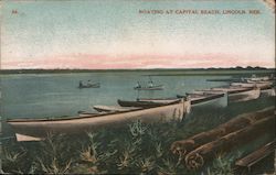 Boating at Capital Beach Lincoln, NE Postcard Postcard Postcard