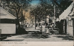 Scene in Epworth Park Lincoln, NE Postcard Postcard Postcard