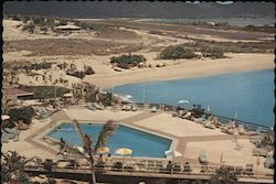 Pooldeck and beachfront at Concord Hotel Postcard