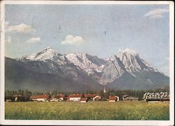 Garmisch-Partenkirchen with Zugspitze mountains Germany Postcard Postcard Postcard