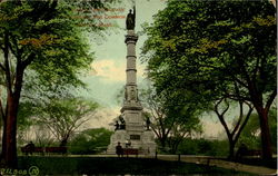 Soldier And Sailors' Monument, The Common Boston, MA Postcard Postcard