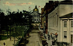 Park St., looking towards state house Postcard