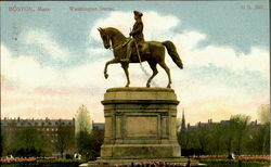 Washington Statue Boston, MA Postcard Postcard