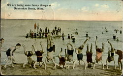 We Are Doing Some Funny Things At Nantasket Beach Massachusetts Postcard Postcard