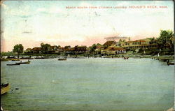 Beach South From Steamer Landing, Houghs Neck Postcard