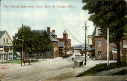 View looking down from North Main St. Postcard