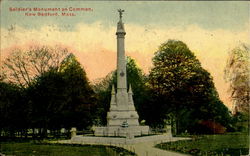 Soldier'S Monument On Common Postcard