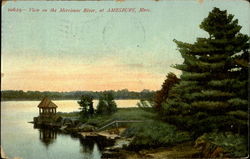 View On The Marrimac River Amesbury, MA Postcard Postcard