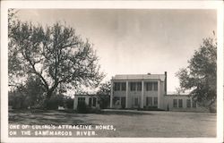 One of Luling's Attractive Homes on the San Marcos River Postcard