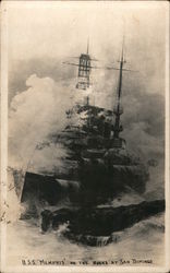 U.S.S. "Memphis" on the Rocks at San Domingo Postcard