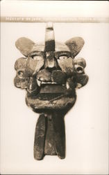 Jade Mask Mexico Postcard Postcard Postcard