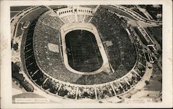 Aerial View of Sports Coliseum Stadium Postcard