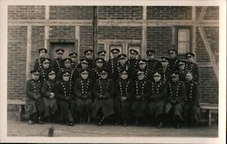 Group of Men in Uniforms - Police? Postcard