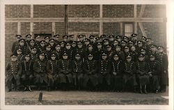 Group of Men in Uniforms - Police? Postcard