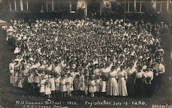 W. U. Summer School 1912, J.H. Dickerson Principal Children Dawson Photo Postcard Postcard Postcard