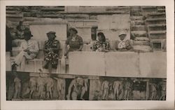 Group at Theatre of Dionysus, 1937 Athens, Greece Greece, Turkey, Balkan States L. M. Leisenring Postcard Postcard Postcard