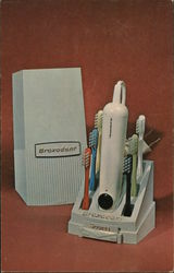 Broxodent - Squibb Automatic Action Tooth Brush Advertising Postcard Postcard Postcard