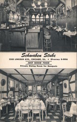 Schwaben Stube - Private Dining Room for Banquets Chicago, IL Postcard Postcard Postcard