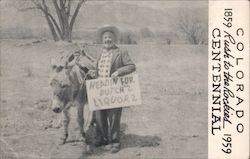 Colorado Centennial, Rush to the Rockies, 1859-1959 Postcard