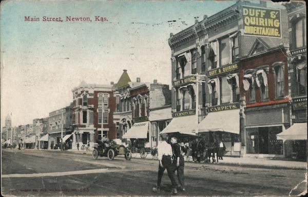 Main Street Newton KS Postcard   Card00034 Fr 