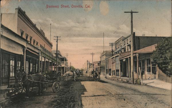 Business Street Oroville CA Postcard   Card00671 Fr 