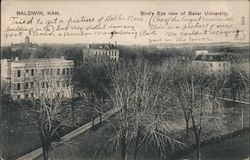 Bird's Eye View of Baker University Baldwin, KS Postcard Postcard Postcard