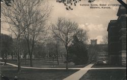 Campus Scene, Baker University Baldwin, KS Postcard Postcard Postcard