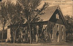 Music Conservatory, Baker University Baldwin, KS Postcard Postcard Postcard