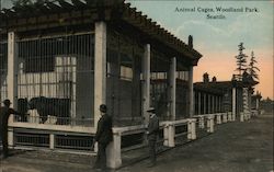 Animal Cages, Woodland Park Postcard