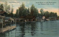 House-Boats on Lake Washington Near Madison Park Postcard