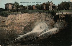 Tearing Down the Hills with Water Canons Postcard