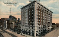 South Side of Main Street and Rochester Hotel New York Postcard Postcard Postcard