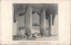 First Baptist Church Organ Postcard