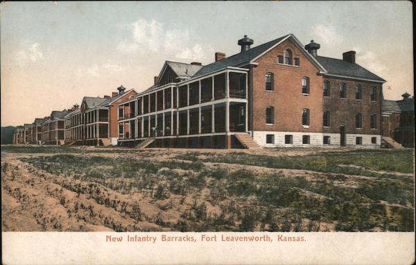 New Infantry Barracks Fort Leavenworth Ks Postcard