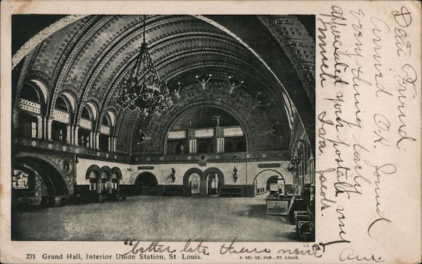 Vintage Postcard, Grand Avenue Bridge, St. Louis, Missouri…