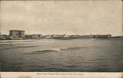 Beach from Young's Pier Postcard