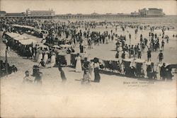 Beach from Young's Pier Atlantic City, NJ Postcard Postcard Postcard