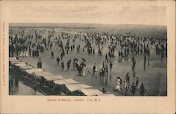 Scene on Beach Atlantic City, NJ Postcard Postcard Postcard