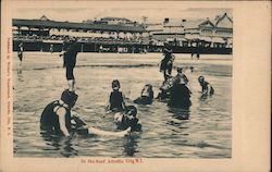 Bathing in the Surf Atlantic City, NJ Postcard Postcard Postcard