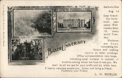 Different Scenes, Baker University Baldwin, KS Postcard Postcard Postcard