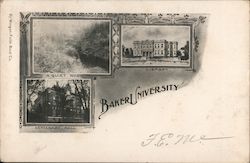 Campus Scenes, Baker University Baldwin, KS Postcard Postcard Postcard