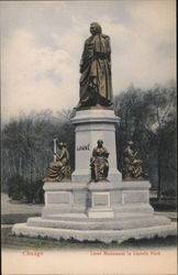 Linné Monument in Lincoln Park Postcard