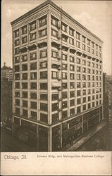 Powers Building and Metropolitain Business College Chicago, IL Postcard Postcard Postcard